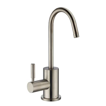 Whitehaus Point Of Use Instant Hot Water Drinking Faucet W/ Gooseneck Swivel Spo WHFH-H1010-BN